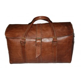 Handcrafted brown leather...