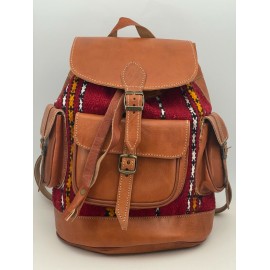 Mochila de cuero genuino...