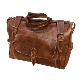Genuine original brown leather travel bag