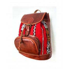 Handmade bag in genuine brown leather of very good quality