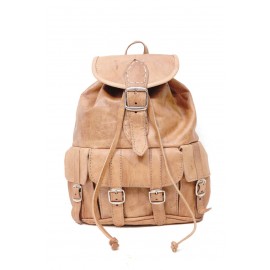Beige genuine leather...