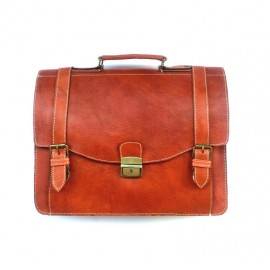 Satchel with excellent quality made entirely of genuine leather
