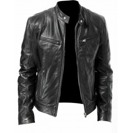Veste en cuir véritable...
