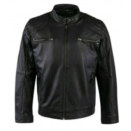 Black real leather jacket