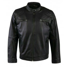 Svart äkta läderjacka