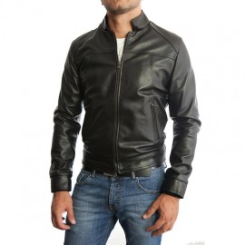 blouson en vrai cuir homme...
