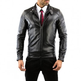 Jacket en cuir naturel...