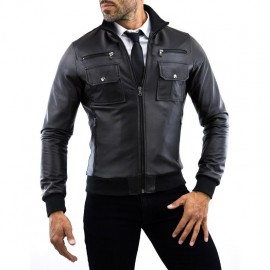 Blouson homme cuir véritable