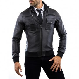 Men's genuine leather jacket