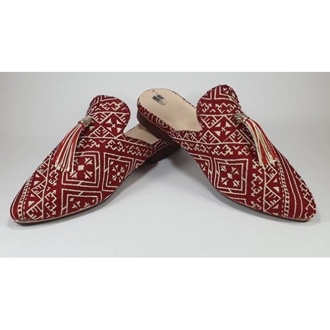 Zapatillas rojas mujer marroquí - cuiroma