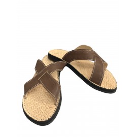 Äkta läder crossover sandal