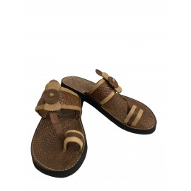 Tongs été homme en vrai cuir