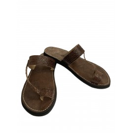 Men's brown leather sandal
