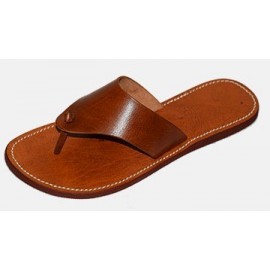 Sandale en cuir marron pour...