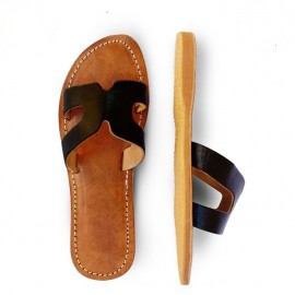 Sandale plate din piele...