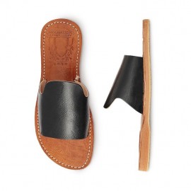 Svart original lädersandal