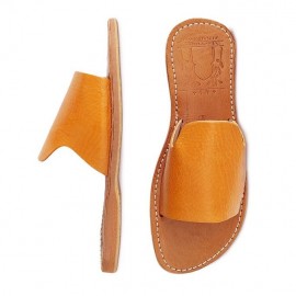 Platt sandal i originalläder