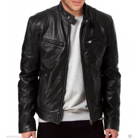 Jacket en cuir véritable...
