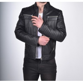 Veste haut de gamme en cuir...