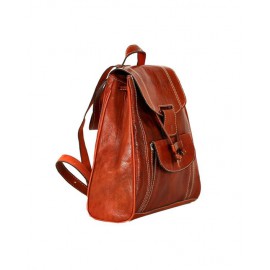 Mochila marrom de couro...