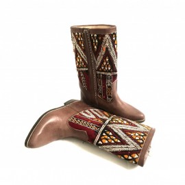 Lederstiefel und Kelim...