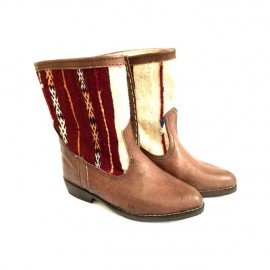 Echtlederstiefel mit Kelim...
