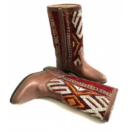 Botki skórzane i kilim