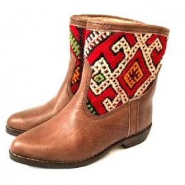 Echtlederstiefel mit Kelim...