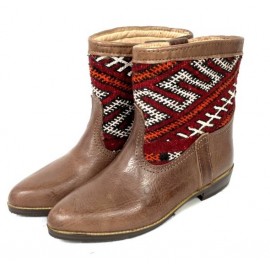 Echtlederstiefel mit Kelim...