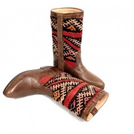 Botte en cuir véritable...