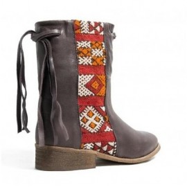 Echtlederstiefel mit Kelim...