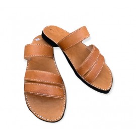 Sandale en cuir véritable...