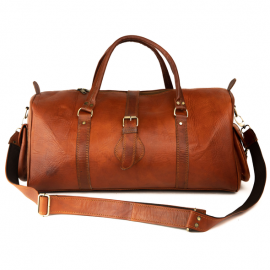 Brown natural leather...