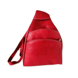 Red shoulder bag in real...