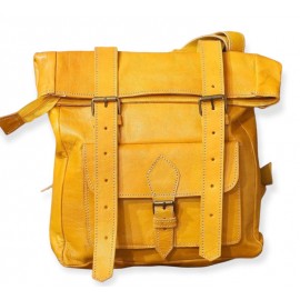 Gelber Rucksack aus echtem...