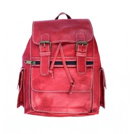 Trendy leather handmade backpack
