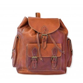 Square shape high quality genuine leather satchel