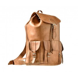 High quality natural leather backpack