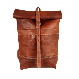 100% handmade natural leather backpack