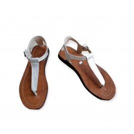 Sandale plate en vrai cuir...