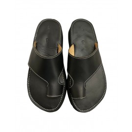 Sandale vrai cuir Noir