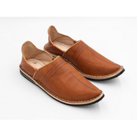 Brown Berber slippers in...