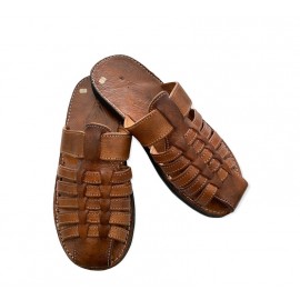Äkta brunt läder sandal för...