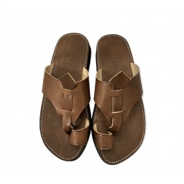 Brun sandal i äkta läder...