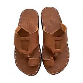 Brun sandal i äkta läder...