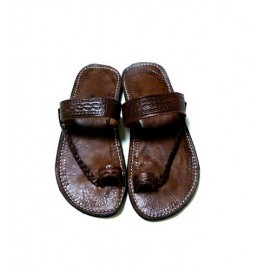Brun äkta lädersandal
