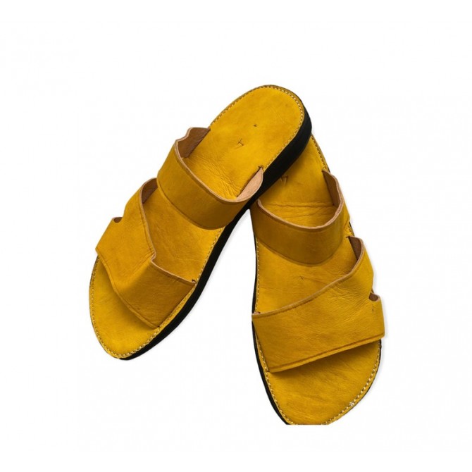 Sandales Plates En Cuir Véritable - Taille 37.5/38.5, Noires, Style été/printemps