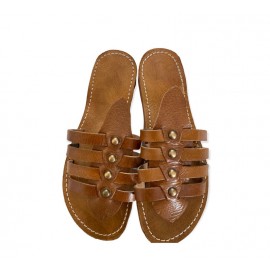 Handgjord sandal i flätat...