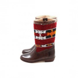 Botte en cuir véritable...