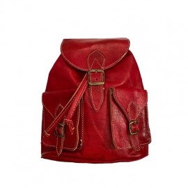 Real leather satchel Red...